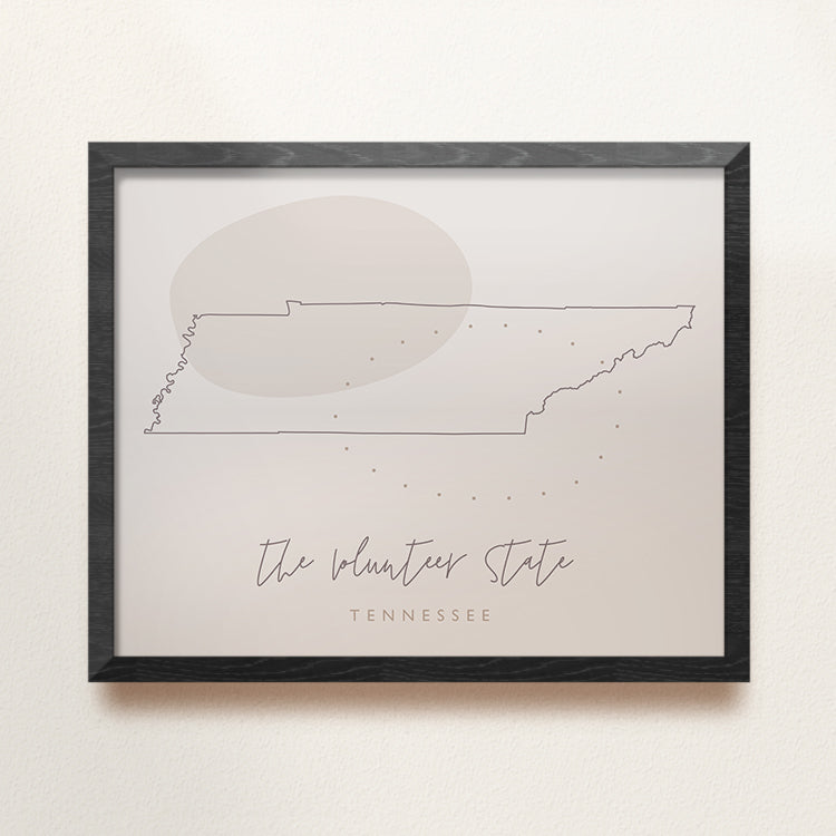 Tennessee State Nickname Poster | Backstory Map Co.