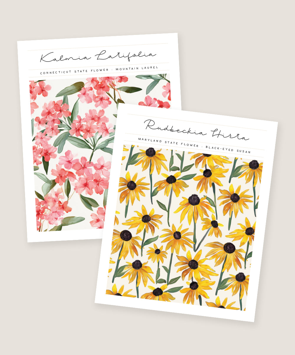 state flower wall art