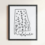 Load image into Gallery viewer, alabama outline poster
