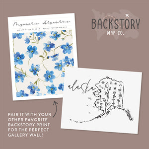 alaska floral poster