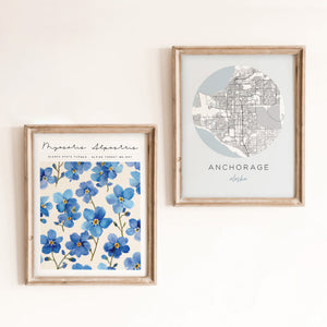 alaska floral poster