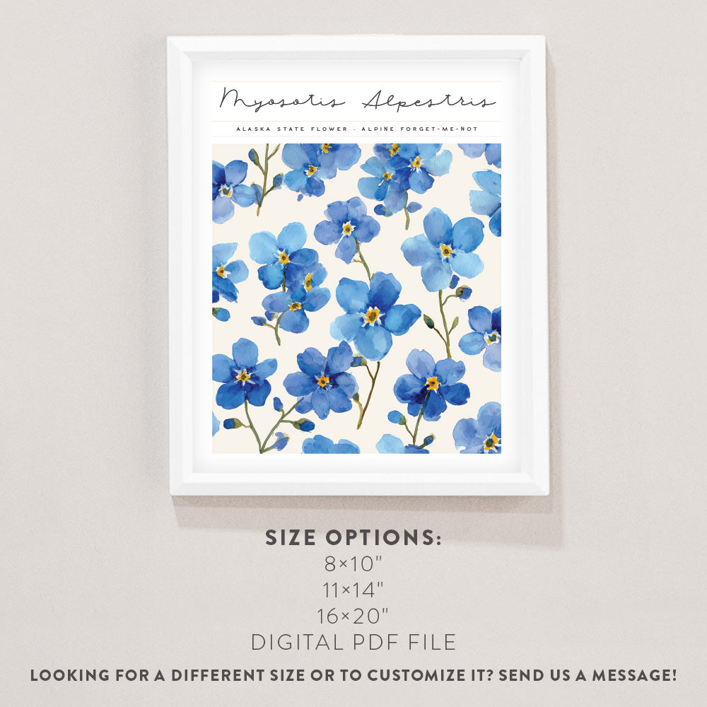 alaska state flower wall art