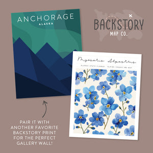 alaska state flower poster