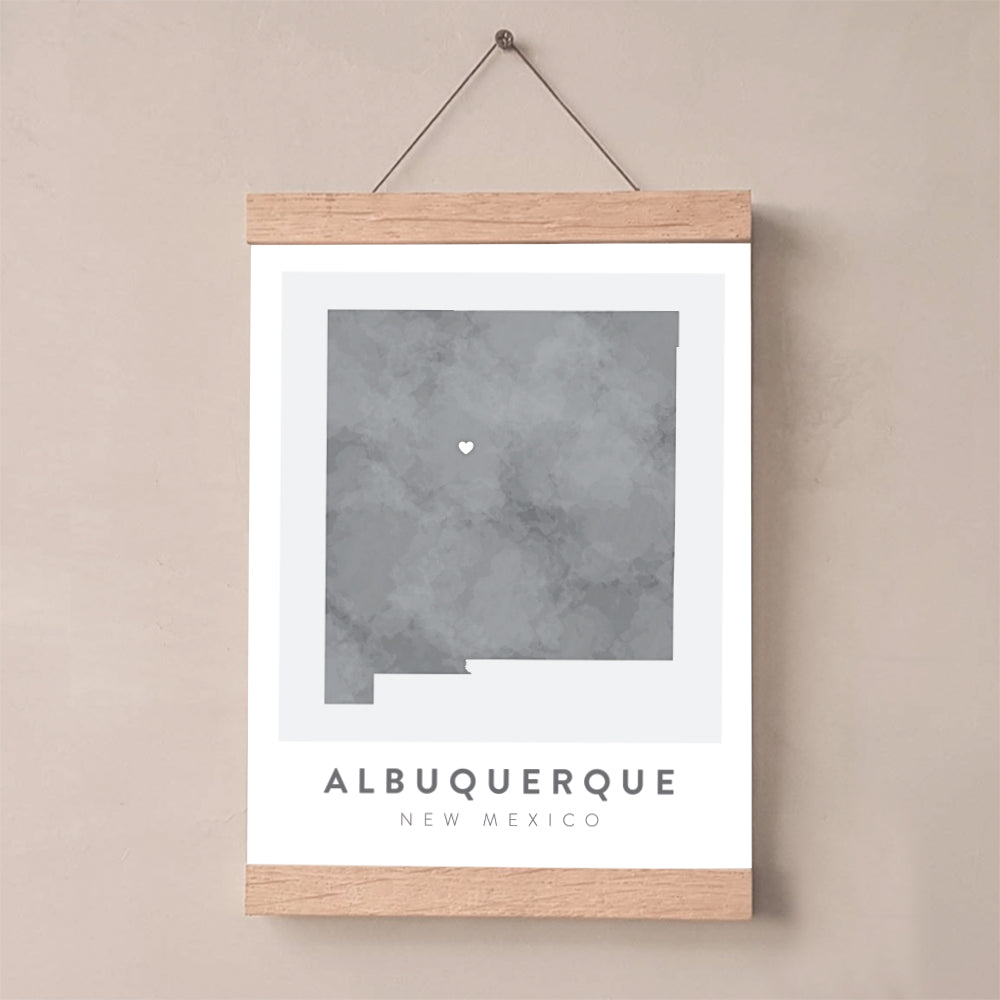 albuquerque map art print