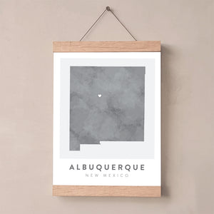 albuquerque map art print