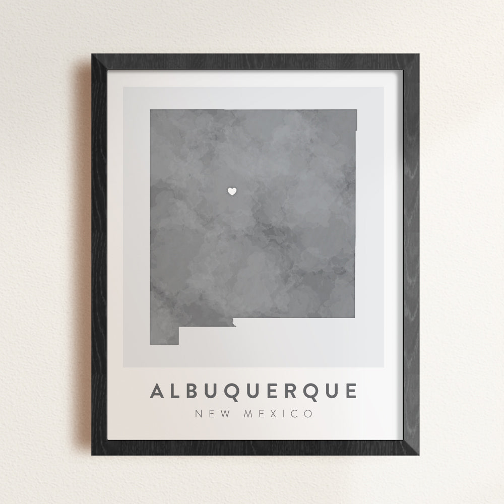 albuquerque map poster