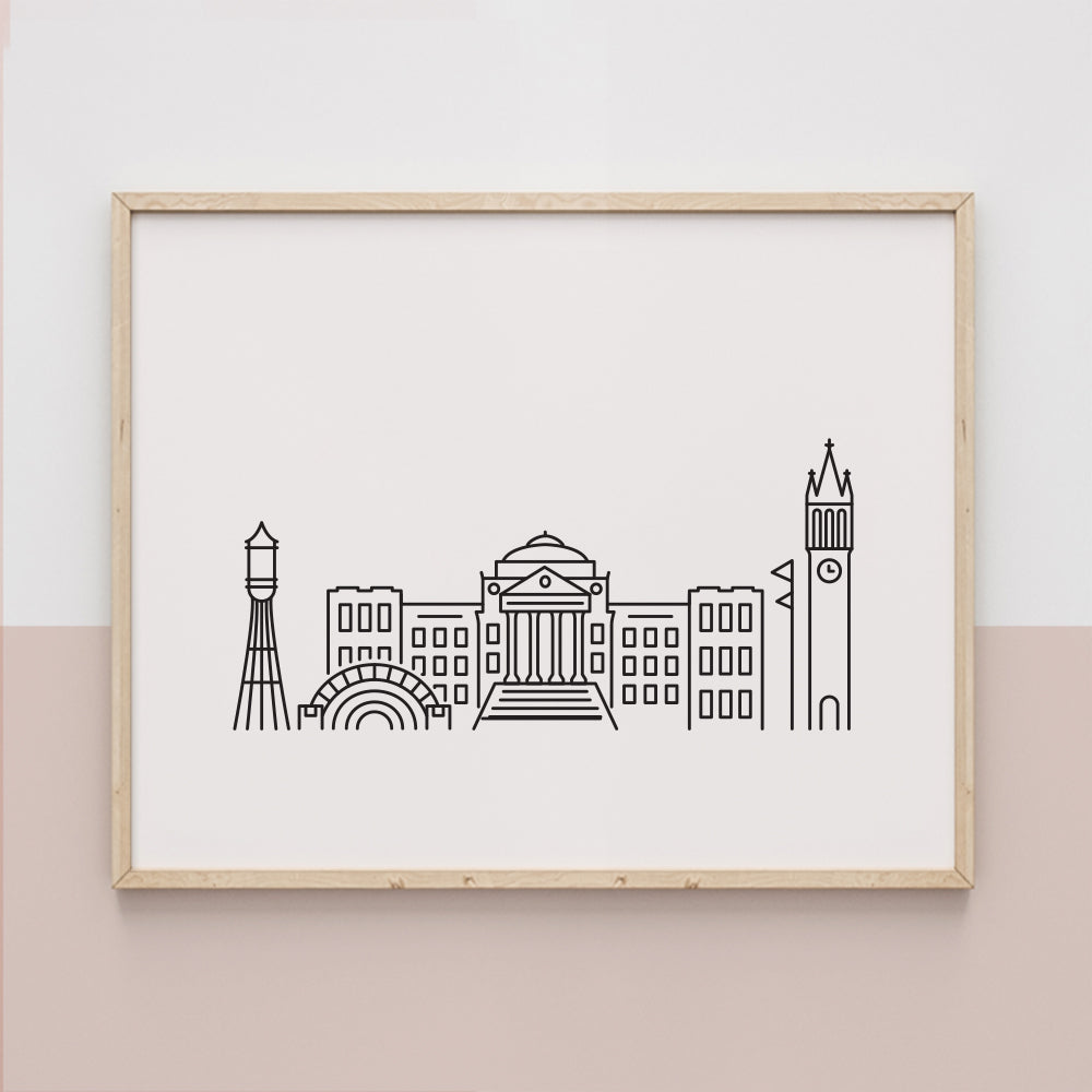 ames iowa art print