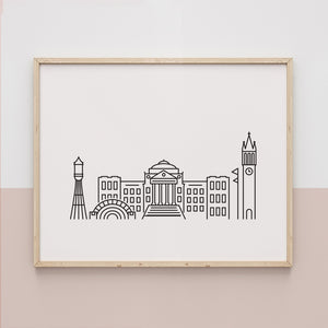 ames iowa art print