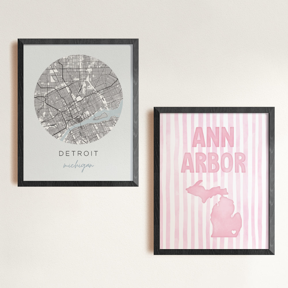 cute michigan wall art