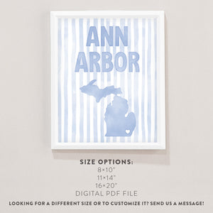 Ann Arbor, Michigan Poster
