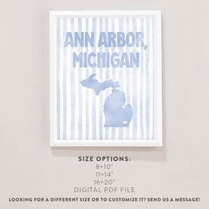 Ann Arbor, Michigan Poster