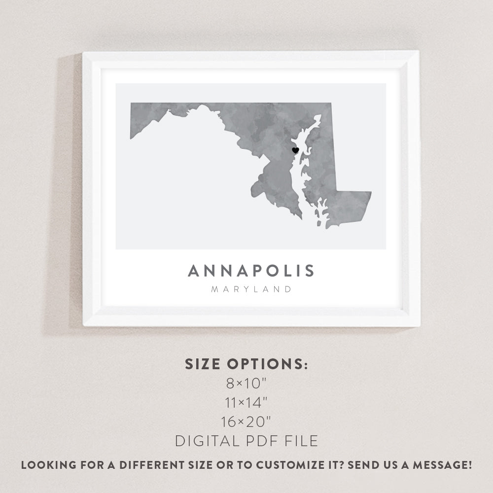 annapolis maryland map poster