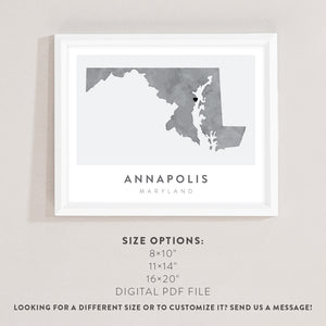 annapolis maryland map poster