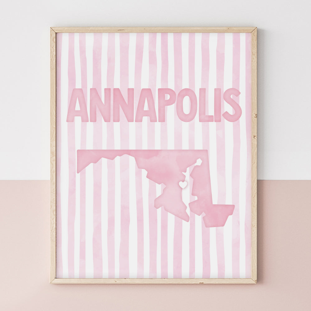 pink annapolis wall art