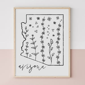 arizona outline poster
