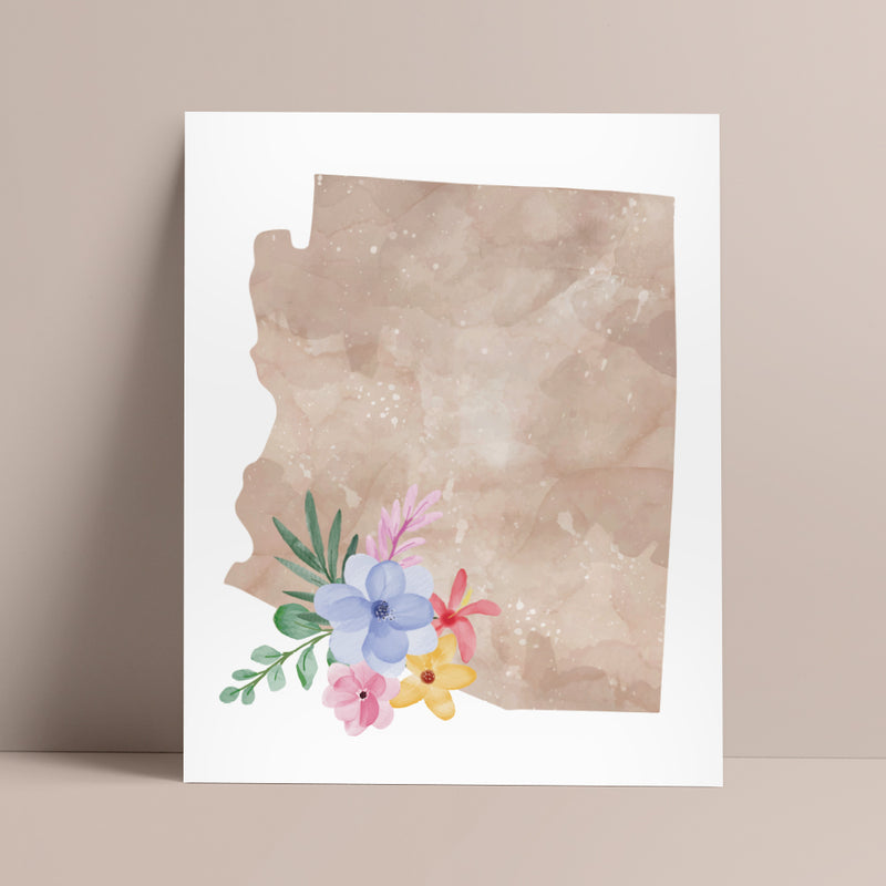 arizona watercolor poster