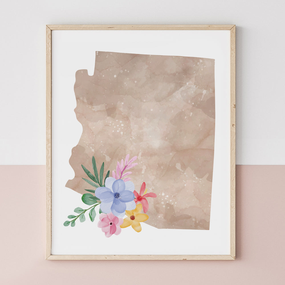 arizona outline poster