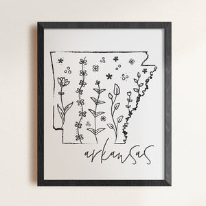 arkansas floral posters