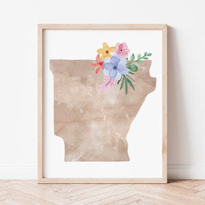 arkansas map print