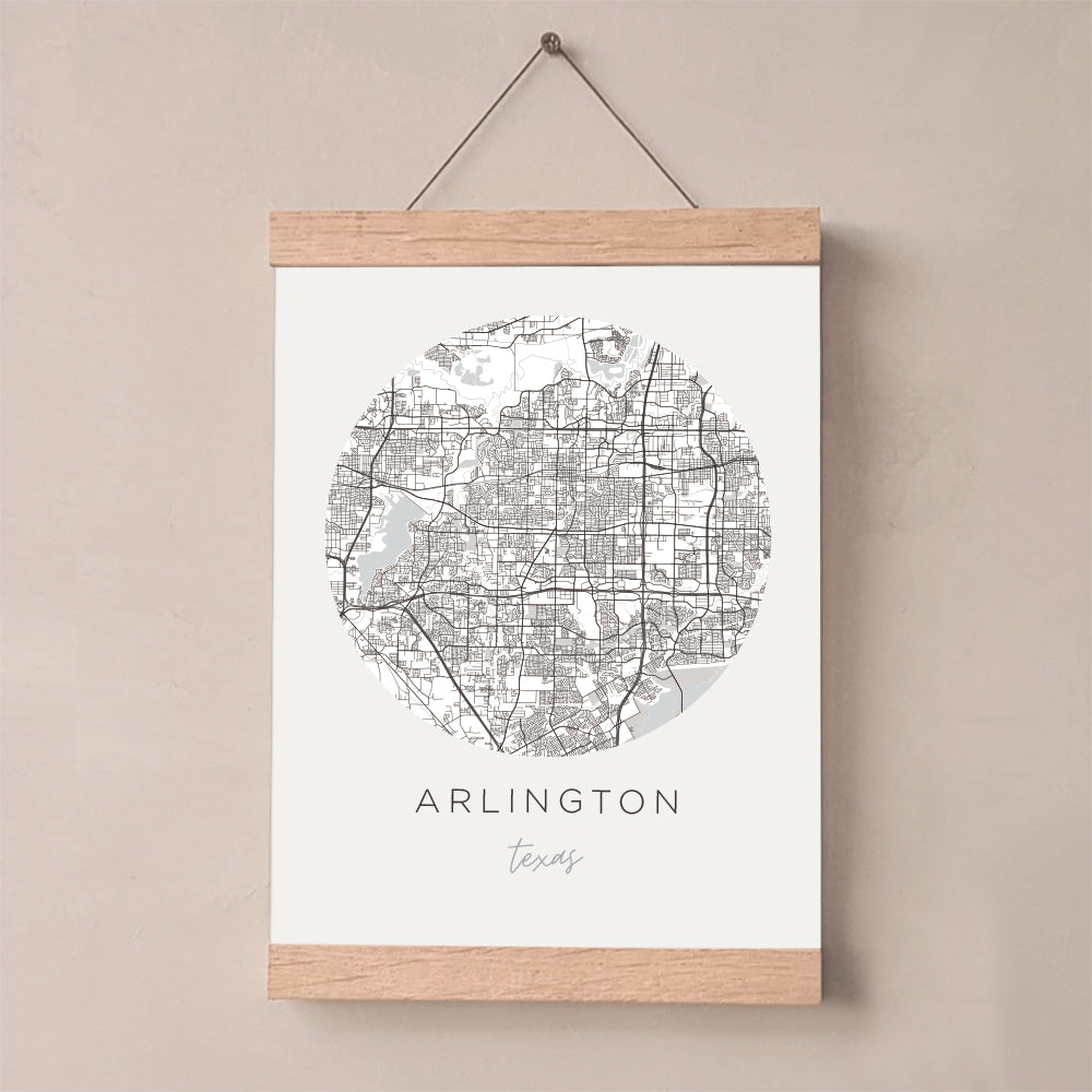 arlington map wall art
