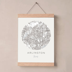 arlington map wall art