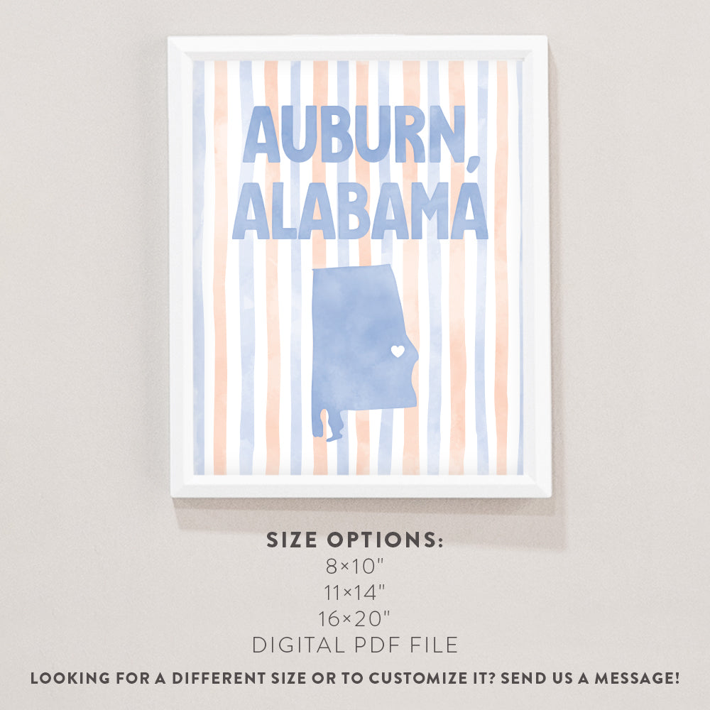 Auburn, Alabama Poster