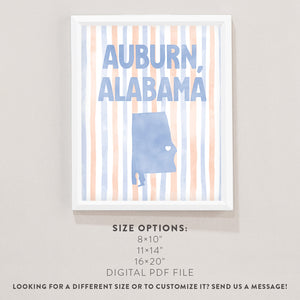 Auburn, Alabama Poster