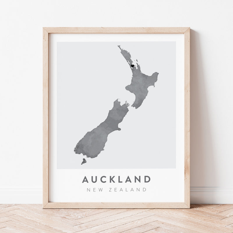 auckland new zealand map poster