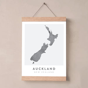 new zealand map poster