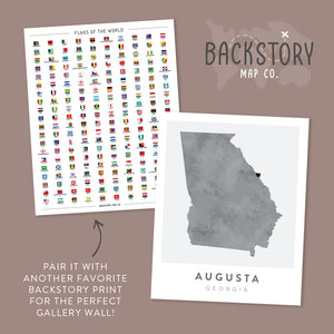 georgia map wall art