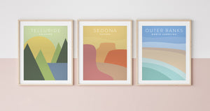 minimalist travel posters · backstory map co