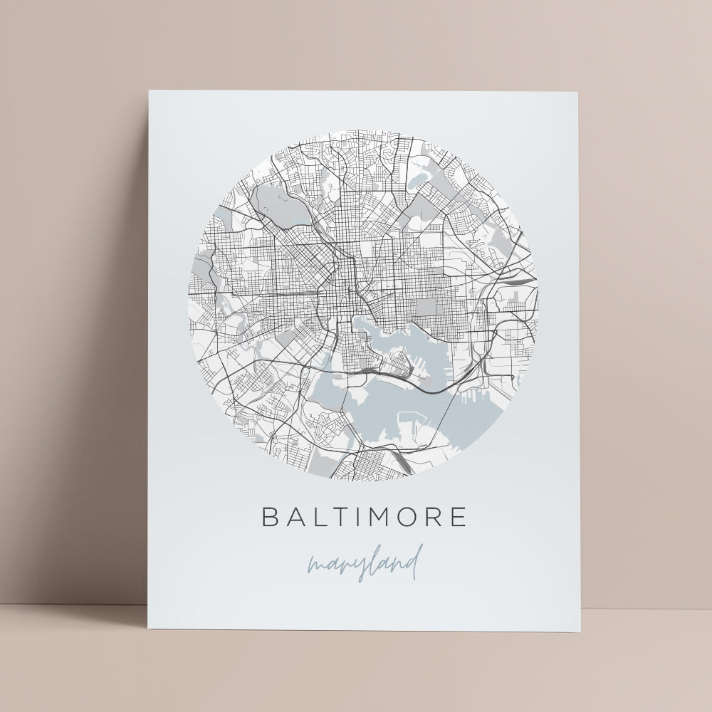 Baltimore, Maryland Map Poster | City Map Wall Art