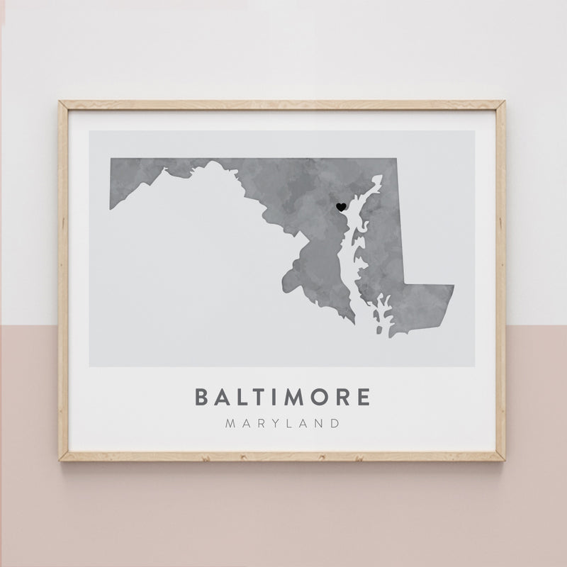 baltimore maryland map poster