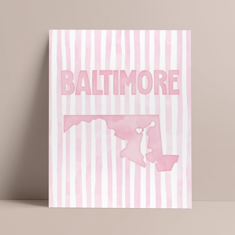 cute baltimore art print
