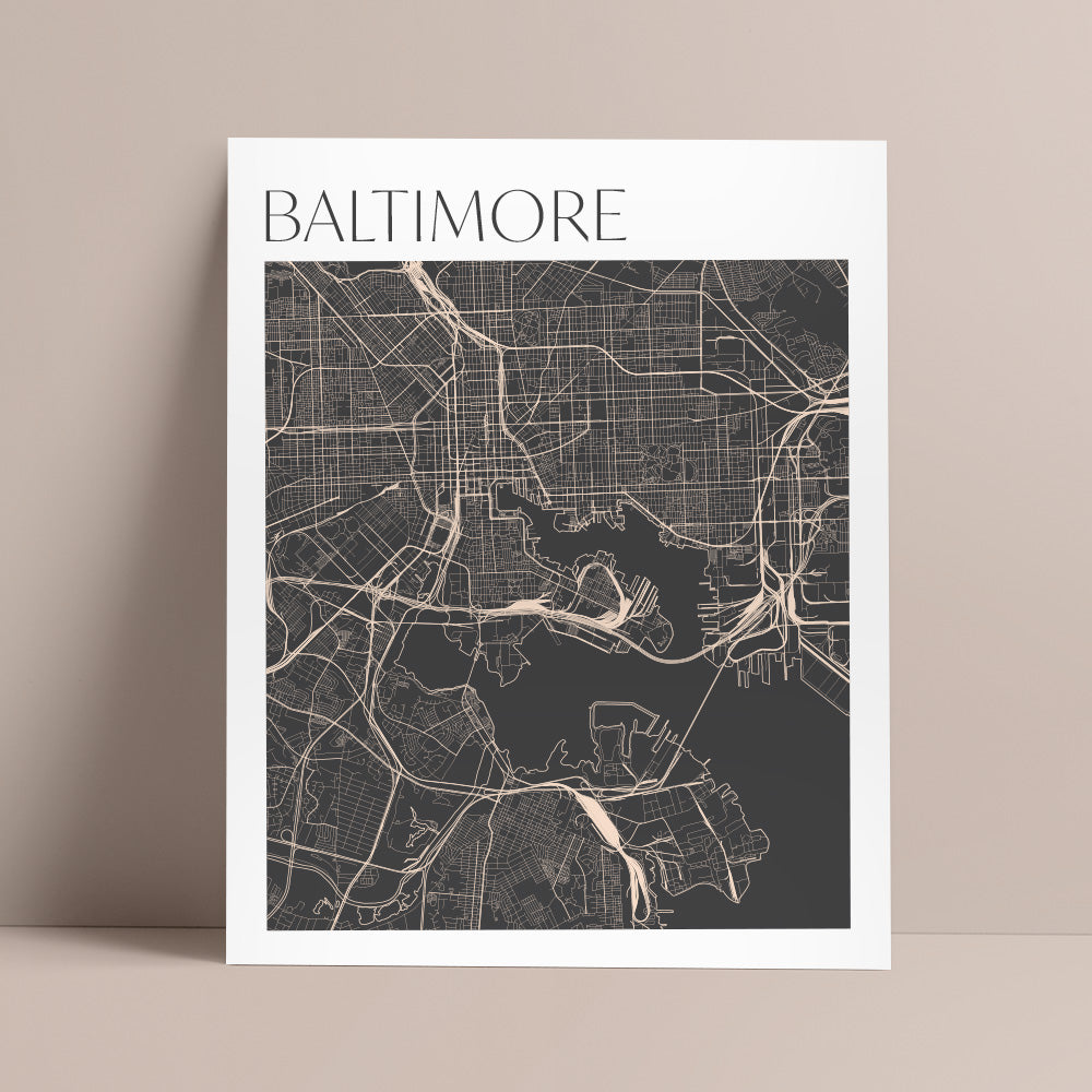 baltimore map poster