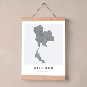 bangkok thailand map poster