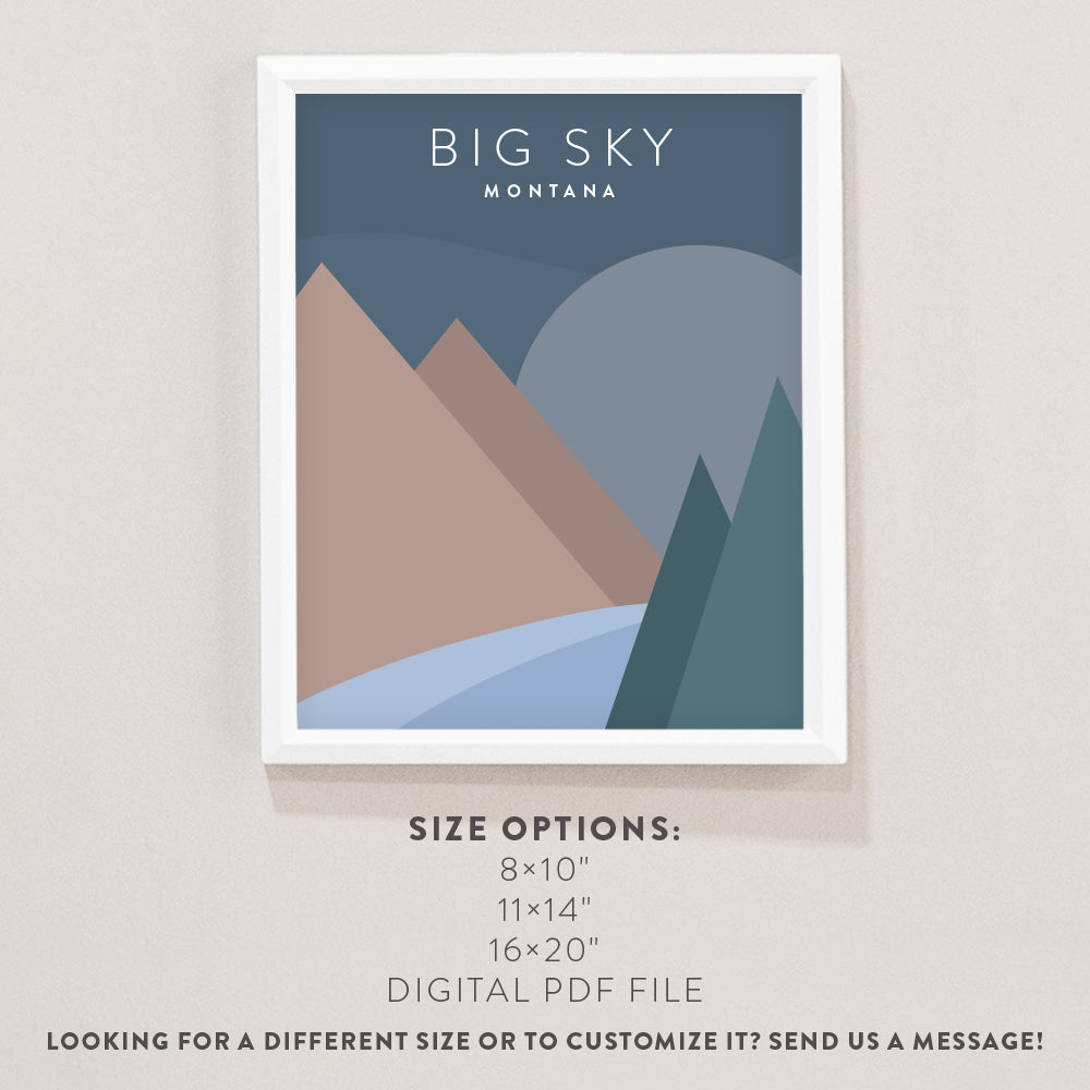 big sky montana poster