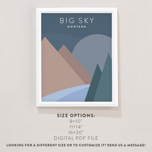 big sky montana poster