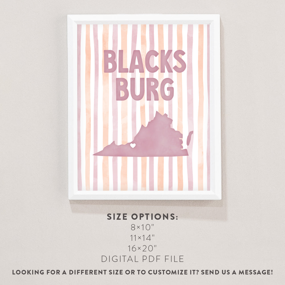 Blacksburg, Virginia Poster
