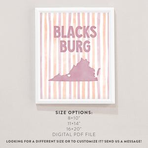 Blacksburg, Virginia Poster