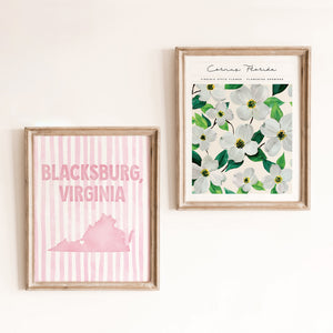 Blacksburg, Virginia Pink Pastel Poster