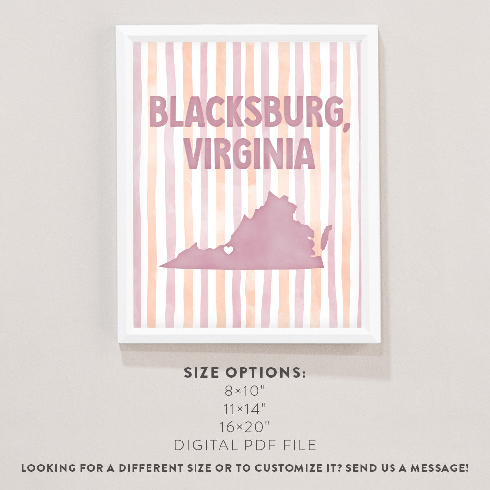 Blacksburg, Virginia Poster