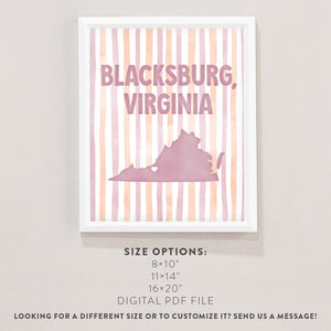 Blacksburg, Virginia Poster