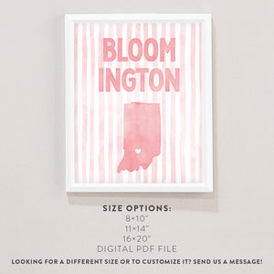 Bloomington, Indiana Poster