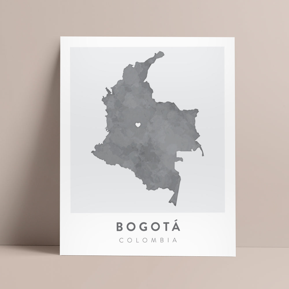 bogotá colombia map wall art