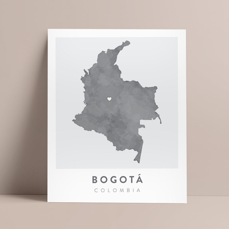 bogotá colombia map wall art