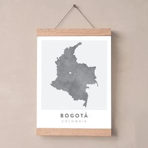 colombia map poster