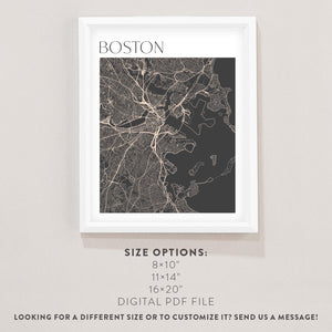 boston map poster