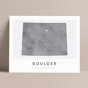 boulder colorado map poster