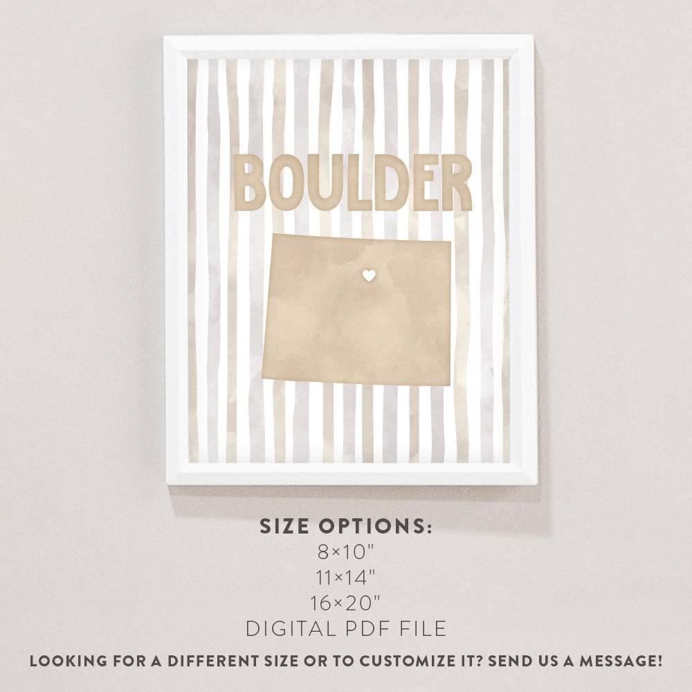 Boulder, Colorado Poster